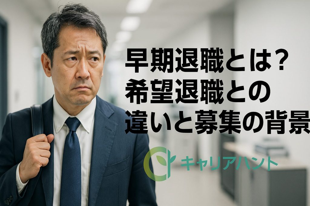 早期退職とは?希望退職との違いと募集の背景