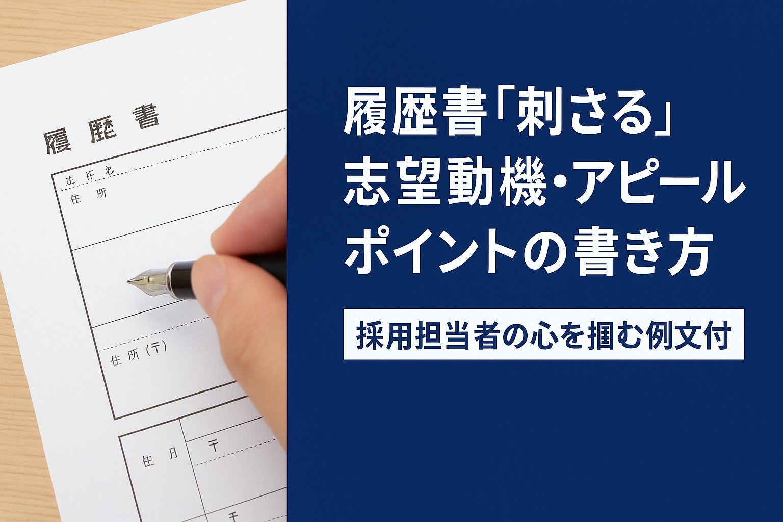 履歴書「刺さる」志望動機・アピールポイントの書き方｜採用担当者の心を掴む例文付き