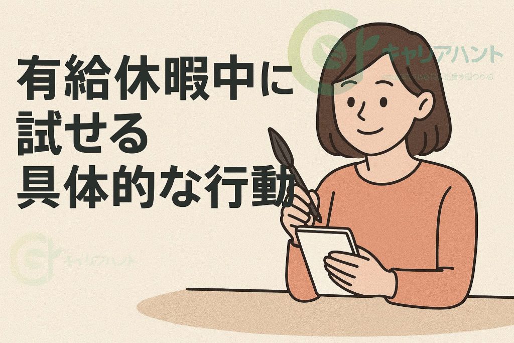 有給休暇中に試せる具体的な行動