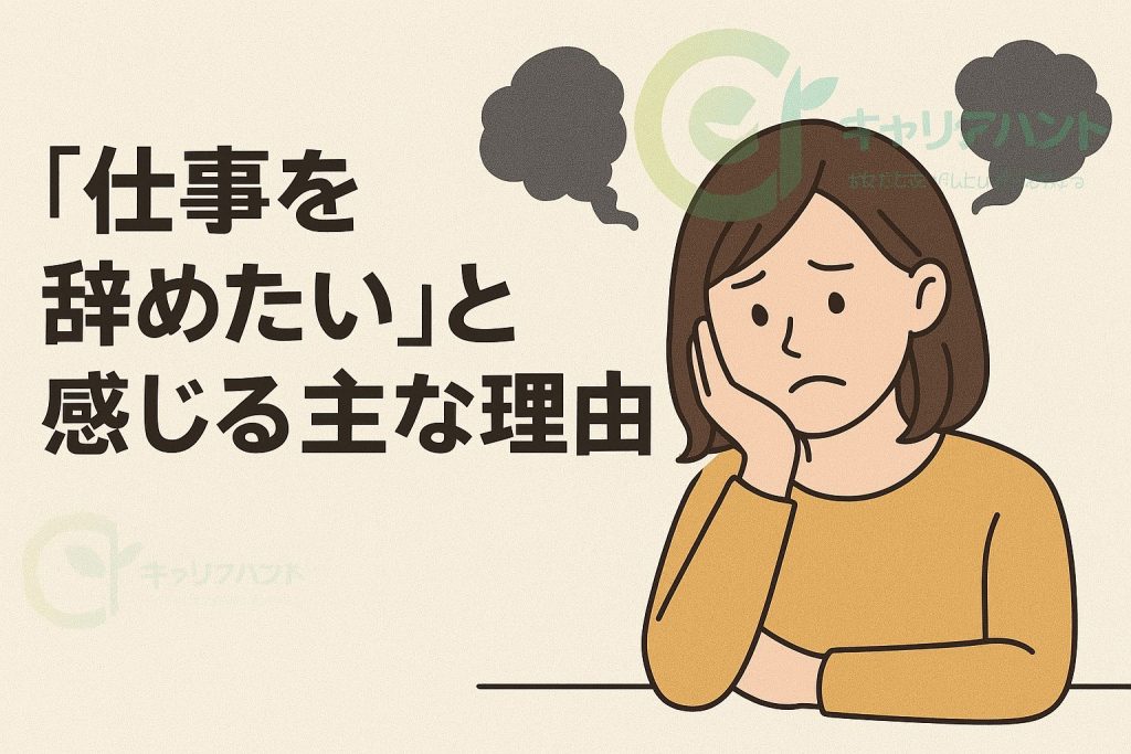 「仕事を辞めたい」と感じる主な理由