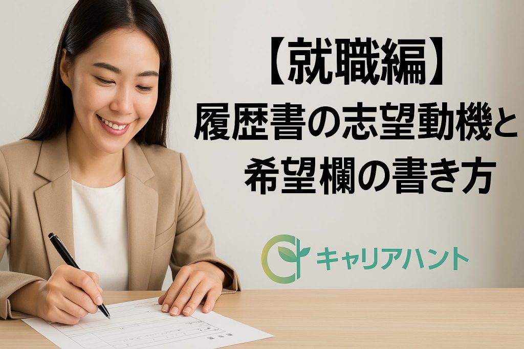 【就職編】履歴書の志望動機と希望欄の書き方(転職・未経験含む)