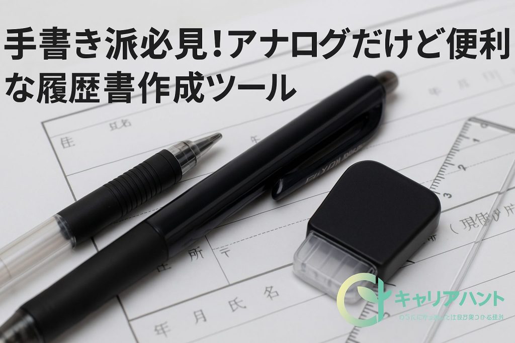 アナログだけど便利な履歴書作成ツール