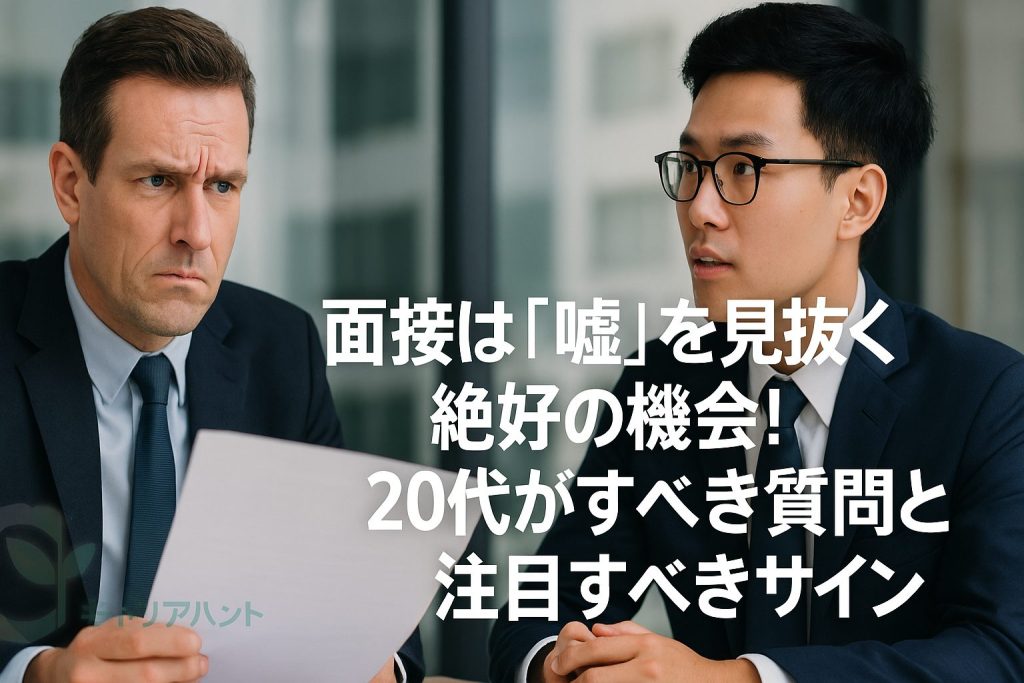 面接は「嘘」を見抜く絶好の機会!20代がすべき質問と注目すべきサイン