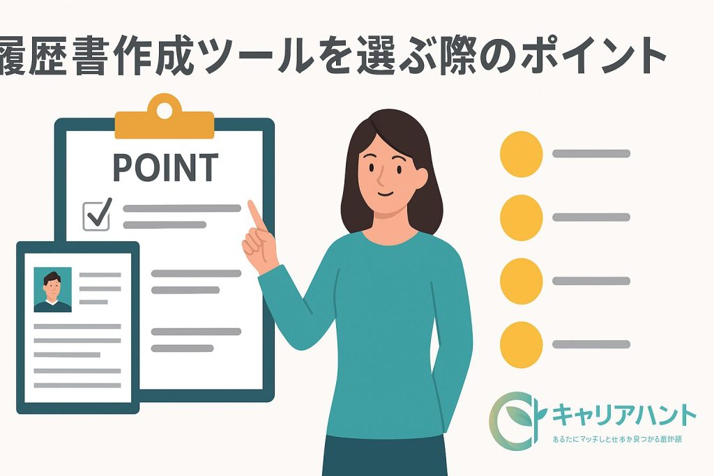 履歴書作成ツールを選ぶ際のポイント