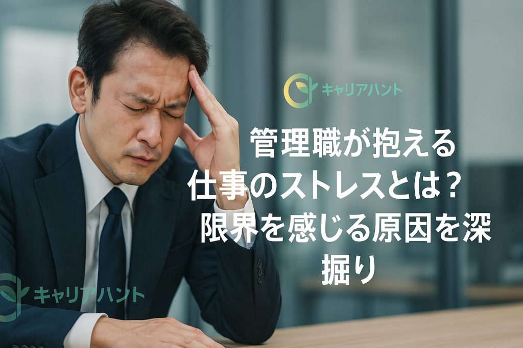 管理職が抱える仕事のストレスとは?限界を感じる原因を深掘り