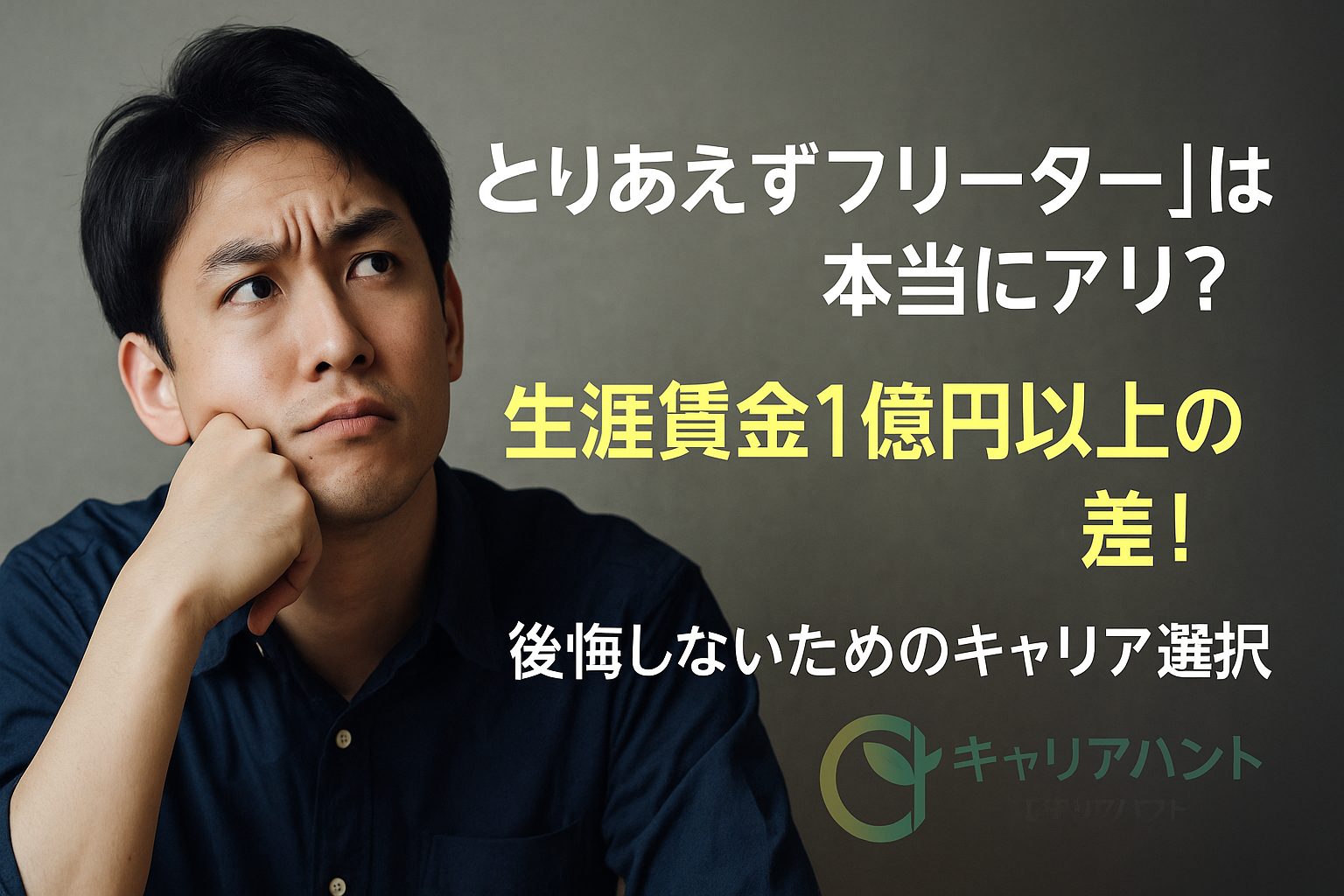 「とりあえずフリーター」は本当にアリ?生涯賃金1億円以上の差!後悔しないためのキャリア選択